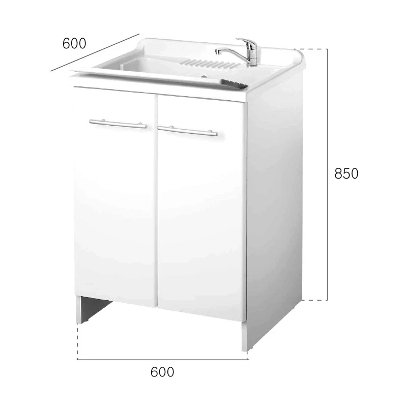 Lavatoio Magica 60x60 2 ante con cestello disponibile online