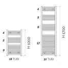 Termoarredo Design 170x47 cromato disponibile online