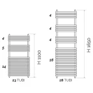 Termoarredo Design 165x45 cromato disponibile online