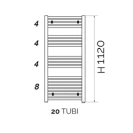 Termoarredo Kalura 112x55 cromato disponibile online