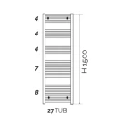 Termoarredo Kalura 150x45 nero opaco disponibile online
