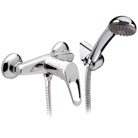 Rubinetto esterno docciacon leva frontale e doccia - serie remix Remer R38