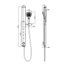 Colonna doccia 3 getti Idrobric con braccio pieghevole