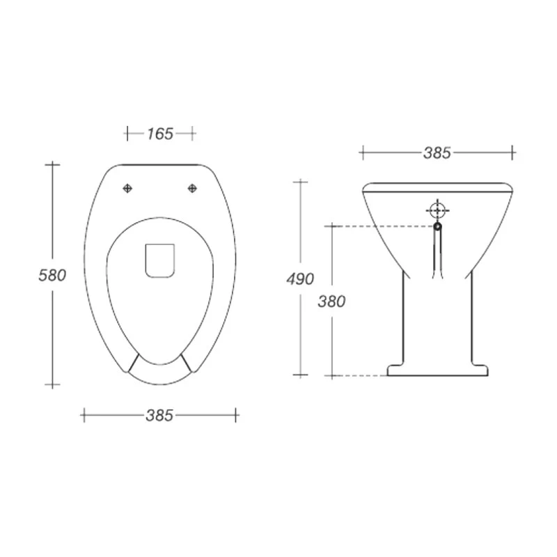 Vaso bidet Idrobric per anziani e disabili con scarico a pav