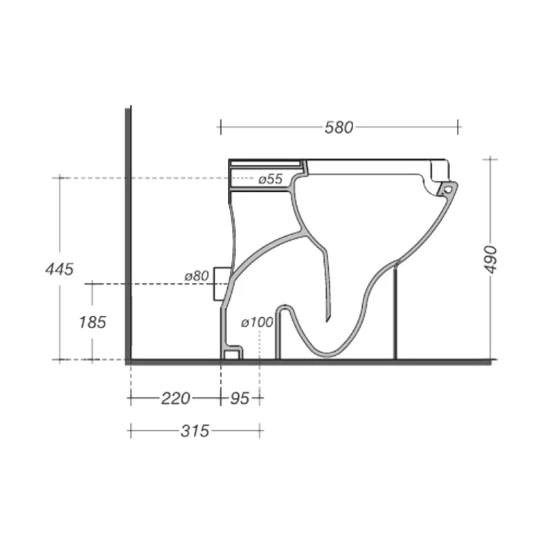 Vaso bidet Idrobric per anziani e disabili con scarico a pav