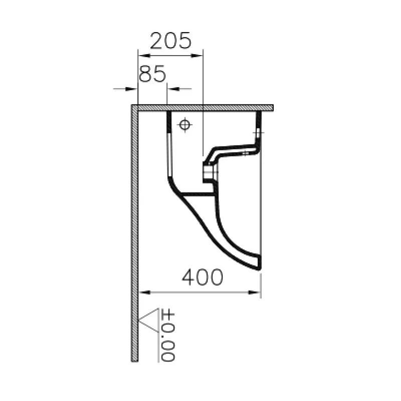 Bidet sospeso Vitra Normus in ceramica bianca
