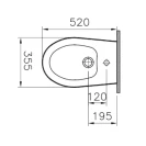Bidet sospeso Vitra Normus in ceramica bianca