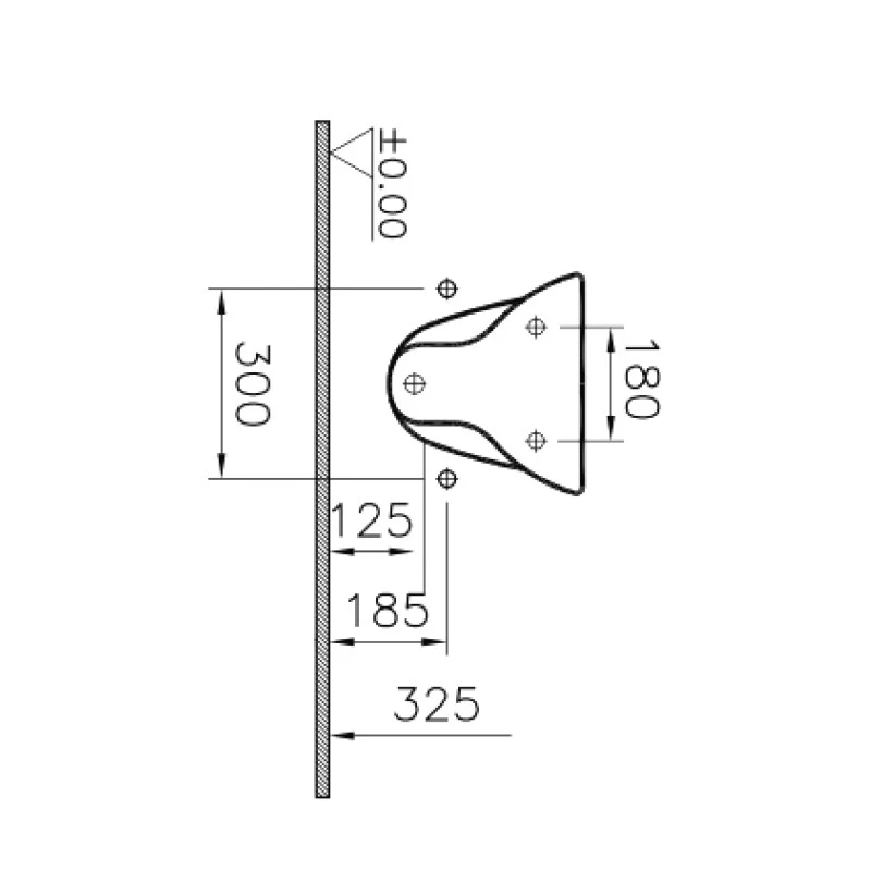 Bidet sospeso Vitra Normus in ceramica bianca