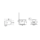 Bidet a pavimento Rak Ceramics Washington in ceramica