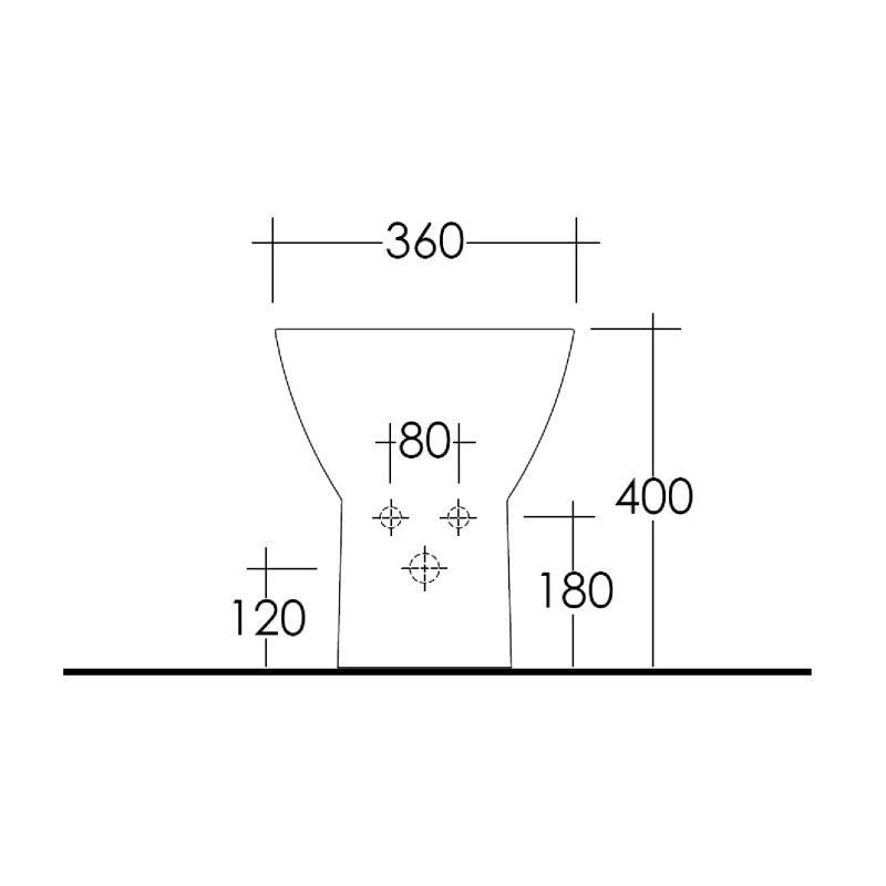 Bidet a terra filo muro Rak Ceramics Summit in ceramica
