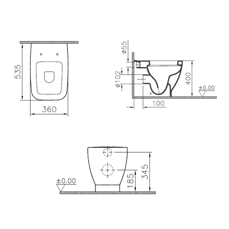 Vaso pavimento filo muro scarico parete disponibile online