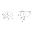 Vaso Wc a terra Idrobric Lake in ceramica bianca