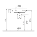 Lavabo sospeso 60 cm Vitra S20 in ceramica bianca