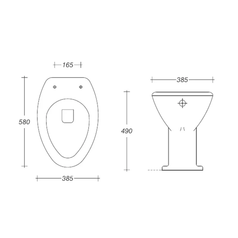 Vaso disabili Idrobric 3age 51 cm con scarico versatile