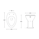 Vaso a scarico a parete Idrobric per terza età 58x38 cm