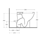 Vaso a scarico a parete Idrobric per terza età 58x38 cm