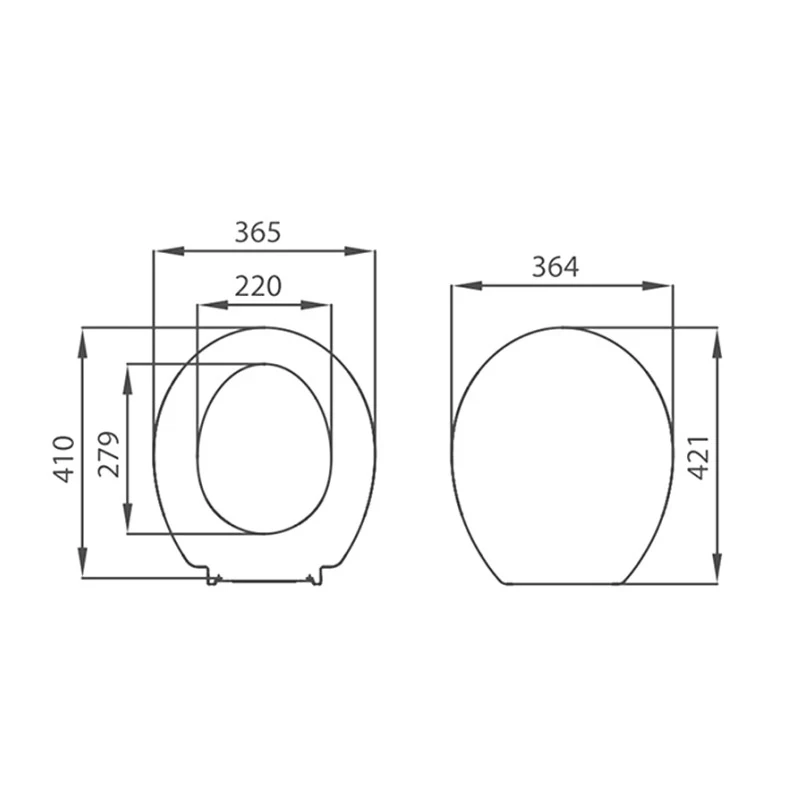 Sedile per vaso Idrobric Lake in termoindurente bianco