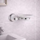 Portasapone a muro Remer Epoca in ottone e ceramica