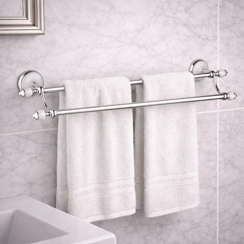 Portasalviette Doppio Cromato Remer Epoca 60 cm