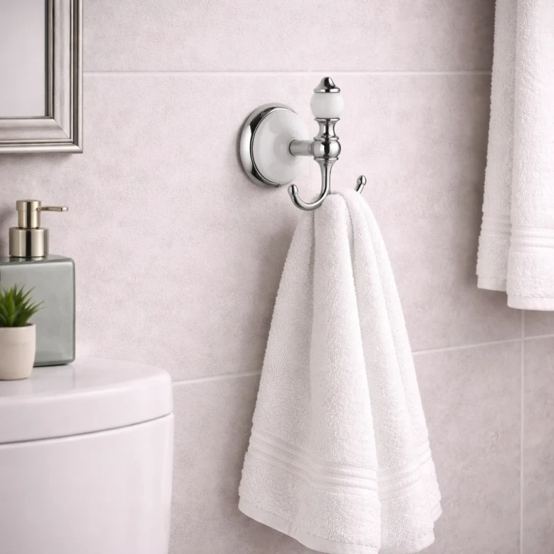 Porta abiti a muro Remer Epoca in ottone cromato