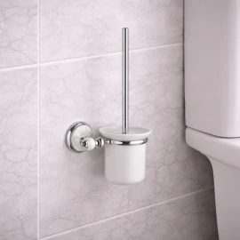 Portascopino a muro Remer Epoca in ceramica bianca