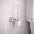 Portascopino a muro Remer Epoca in ceramica bianca