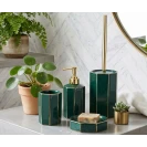 Set Accessori Bagno Smeraldo Aquasanit in Ceramica Verde e O
