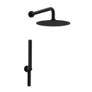Set doccia nero opaco soffione inox completo