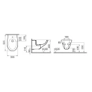 Bidet sospeso Vitra Normus in ceramica bianca