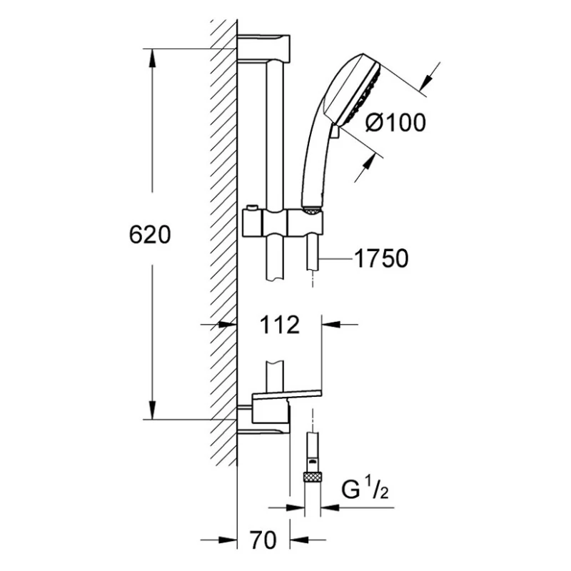 Saliscendi doccia Tempesta Cosmopolitan 100 - GROHE