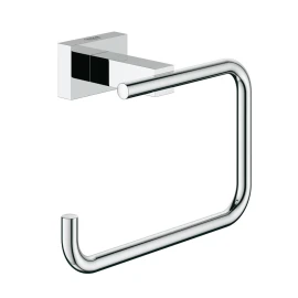 Porta rotolo carta Essentials Cube Grohe in metallo cromo