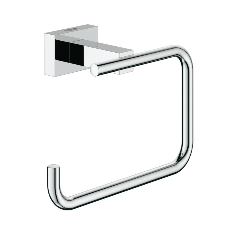 Porta rotolo carta Essentials Cube Grohe in metallo cromo