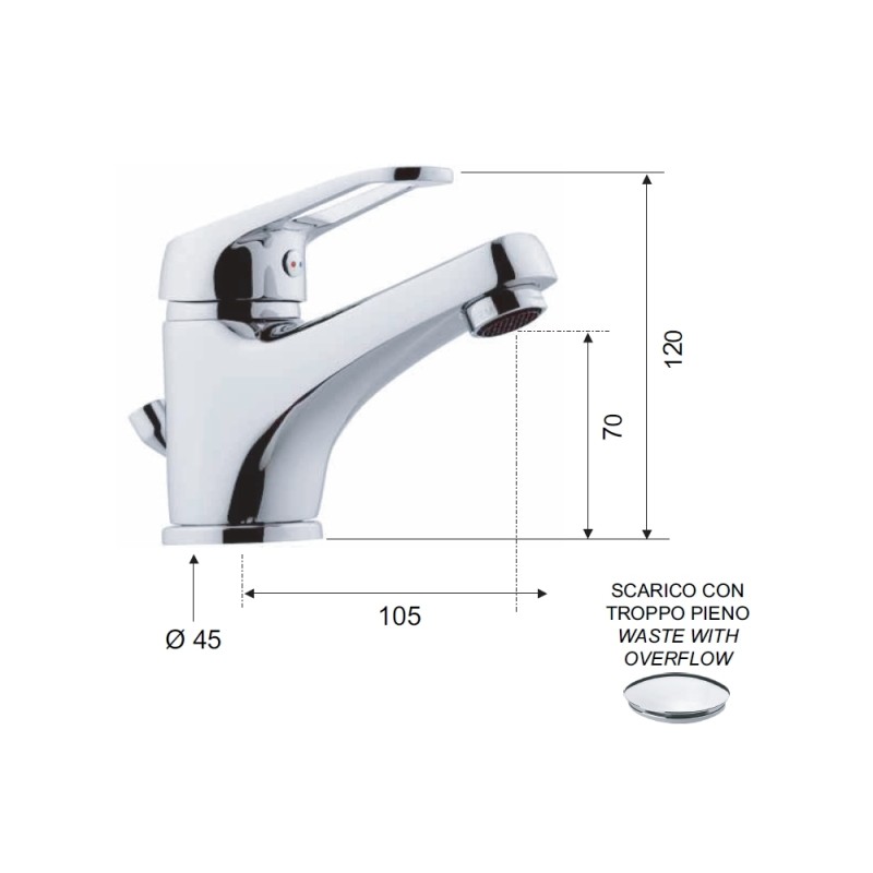 Remix miscelatore economico per lavabo Remer R11