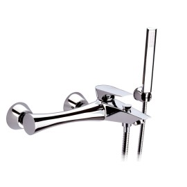 Rubinetto vasca duplex esterno con flessibile, supporto e doccetta - serie diva Daniel Rubinetterie DV610CR