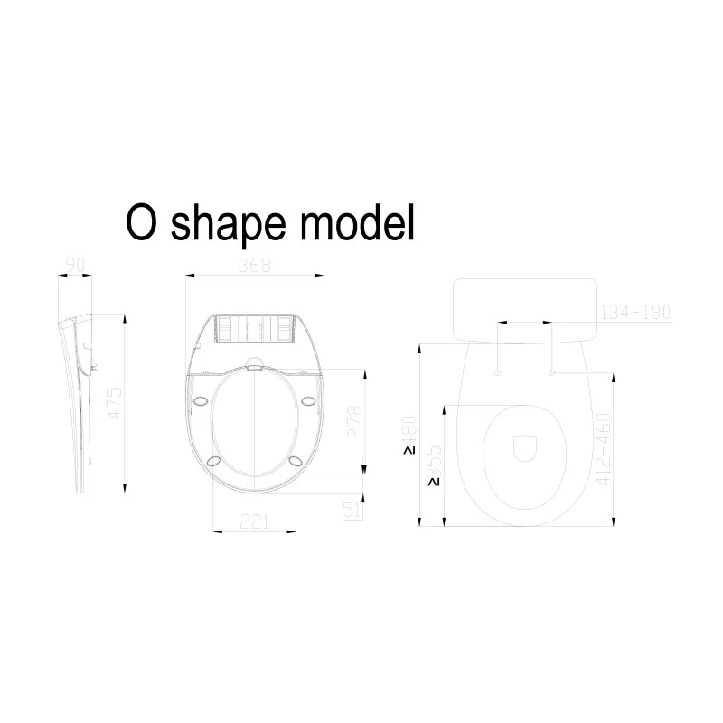 Sedile WC O-shape Idrobric con funzione bidet meccanico