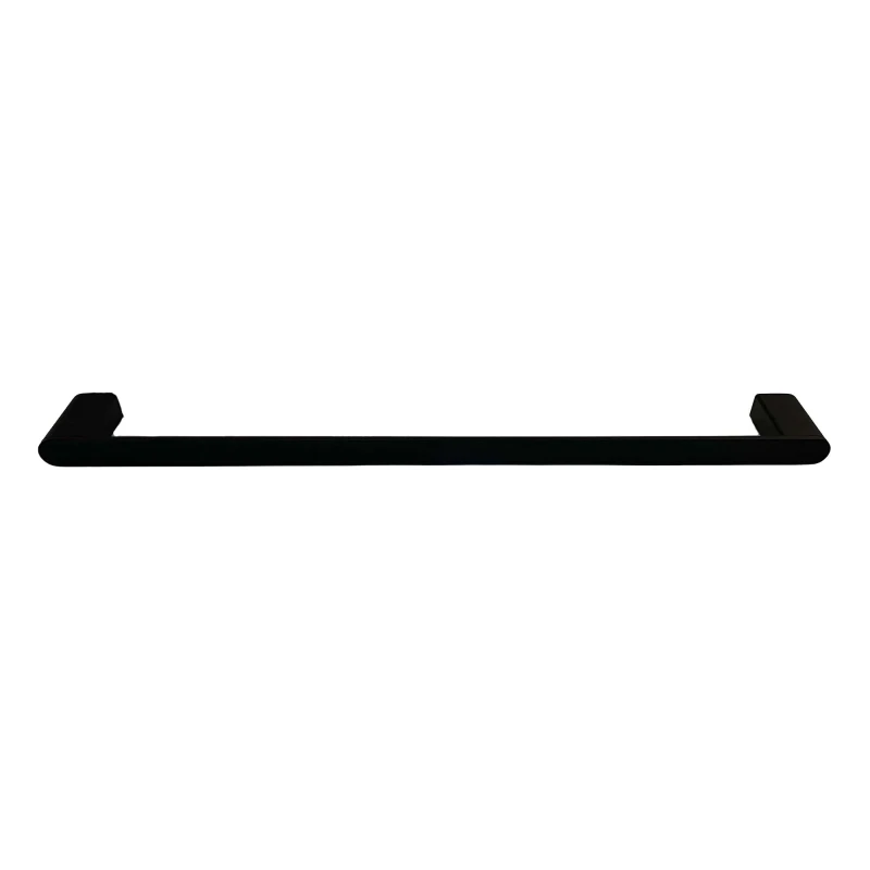 Porta salviette, in metallo, nero opaco, 60 cm