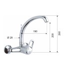 Rubinetto lavello a muro - serie remix Remer R43
