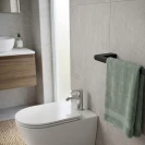 Porta salviette bidet, nero opaco