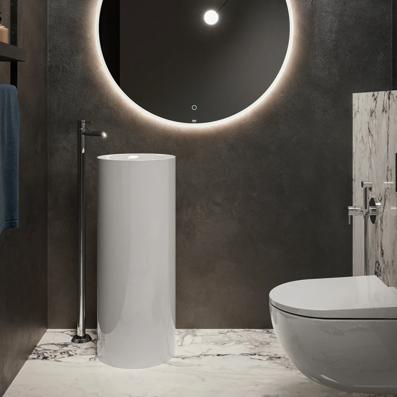 Lavabo Freestanding Tondo 36 cm Rak Ceramics Petit Bianco