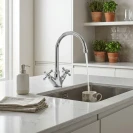 Monoforo lavello serie Etoile cromato