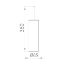 Portascopino Fresia DH nero in acciaio inox