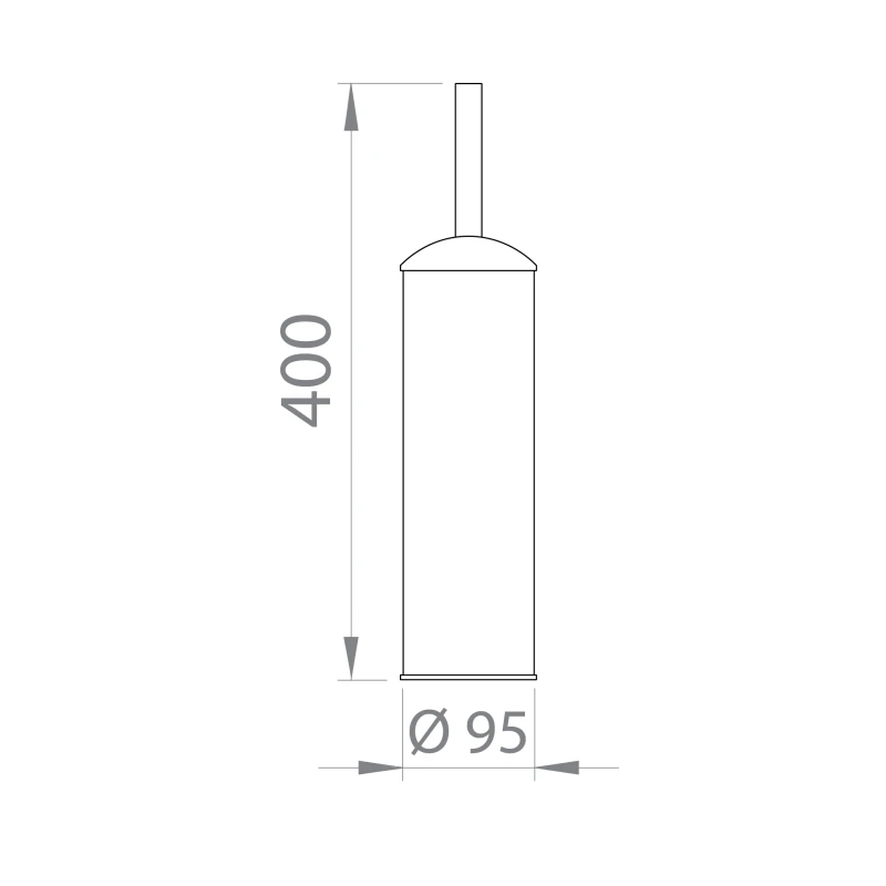 Portascopino Calla DH in acciaio inox grigio