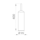 Portascopino Calla DH in acciaio inox grigio