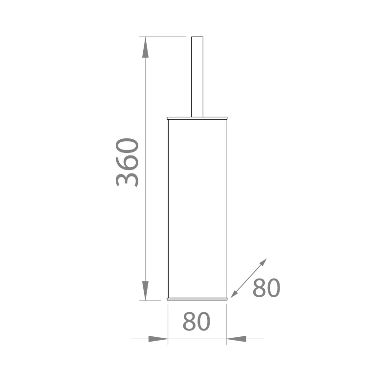 Portascopino IBISCO Quadro DH in acciaio cromato