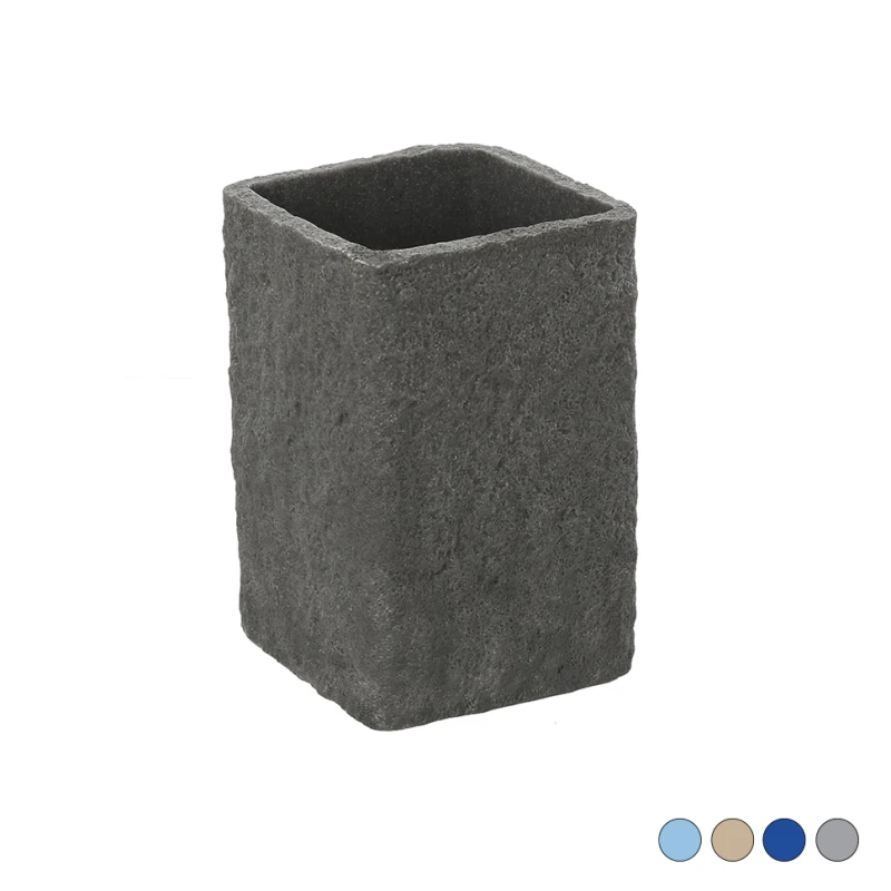 Porta spazzolino FERID Sabbia grigio 7x7x10,8 cm