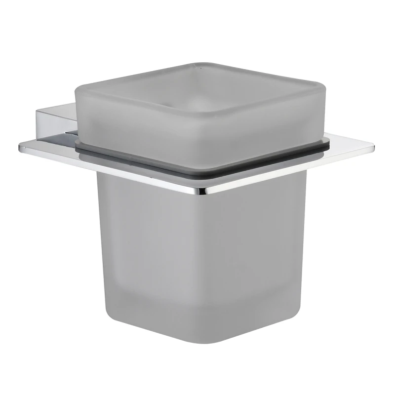 Porta spazzolini DH in ottone cromato