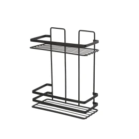 Mensola bagno FERID Cover Black 2 ripiani