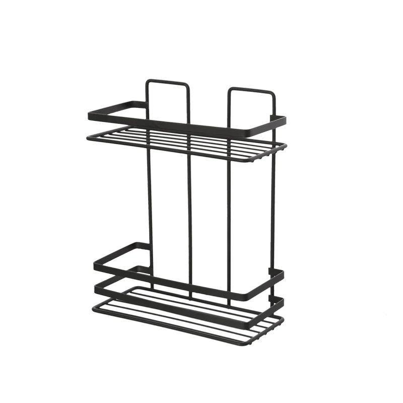 Mensola bagno FERID Cover Black 2 ripiani