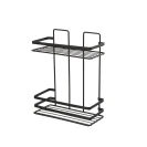 Mensola bagno FERID Cover Black 2 ripiani