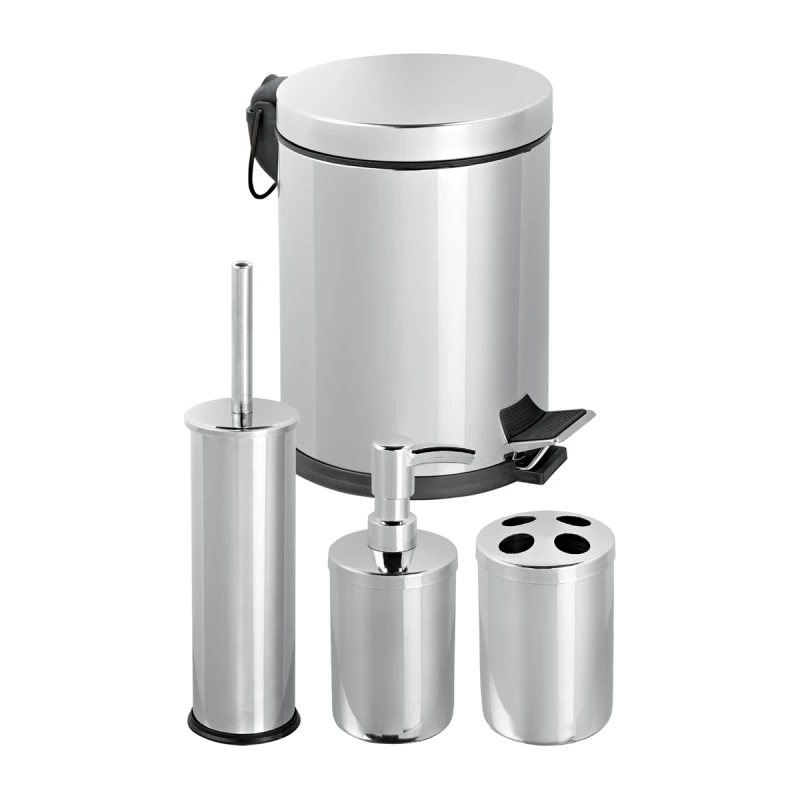 Set bagno 4 pezzi Fiordaliso DH in cromo